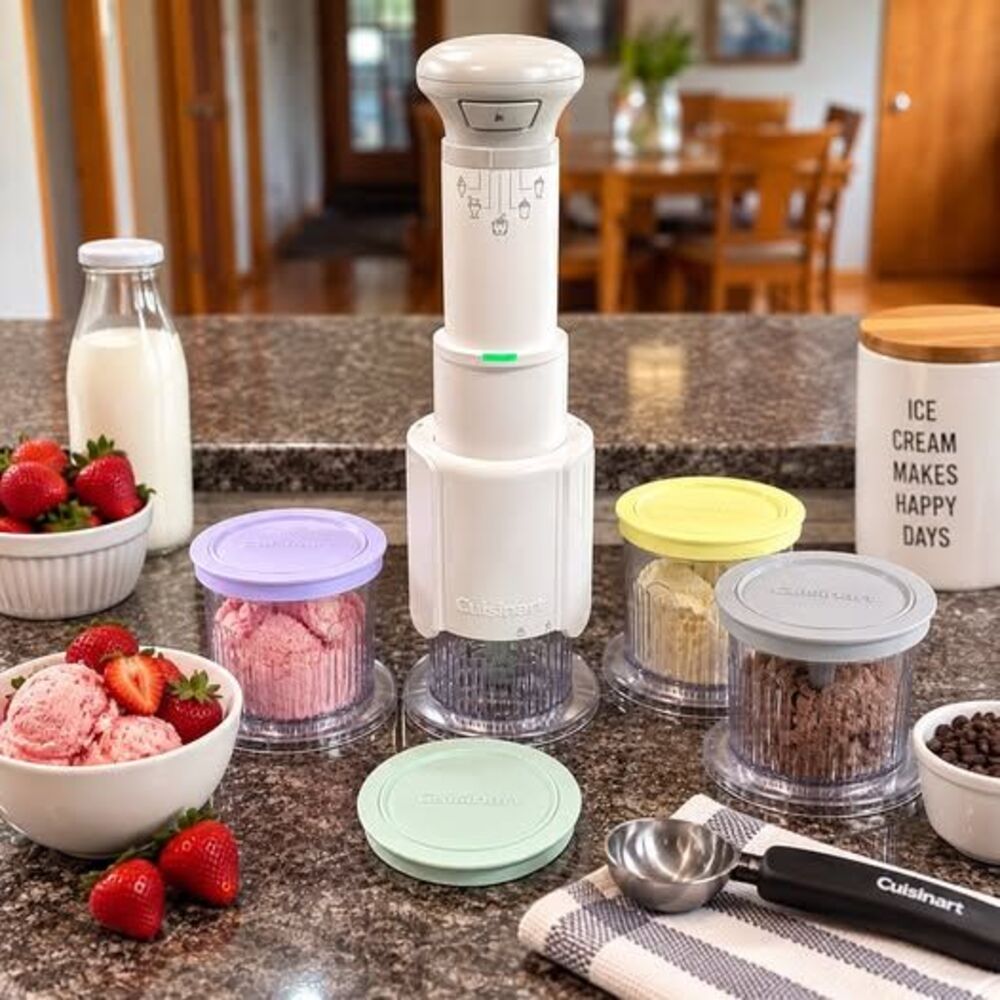 Cuisinart FastFreeze Ice Cream Maker Frozen Dessert Machine 3-Cup Tested Working